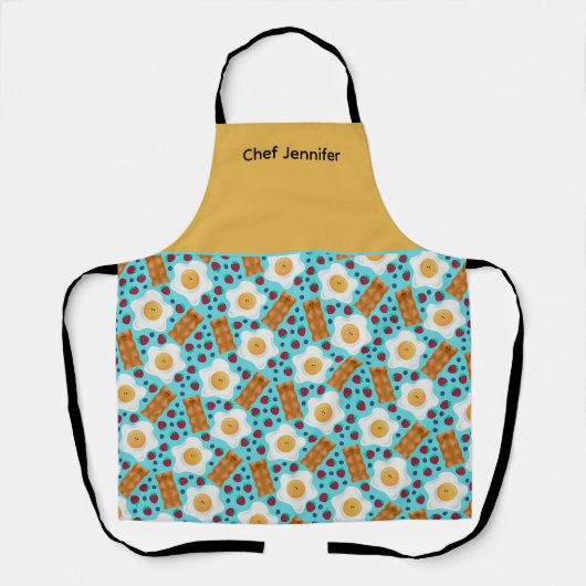 Customizable Whimsical Egg and Bacon Schürze (Vorderseite)