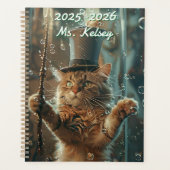 Customizable Whiskers Magical Cat Calendar Planer (Vorderseite)