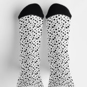 Customizable White and Black Polka Dot Design Socken (Oben)