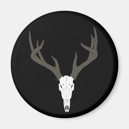 Customizable White-Tailed Deer Skull Magnet (Vorne)