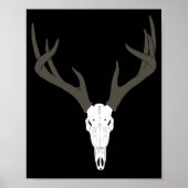 Customizable White-Tailed Deer Skull Poster (Vorne)