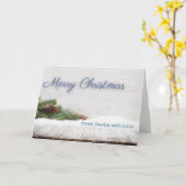 Customizable Winter Snow Christmas Card Holiday Karte (Gelbe Blume)
