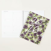 Customizable Year 2025 Purple Poppies Planner Planer (Anzeige)