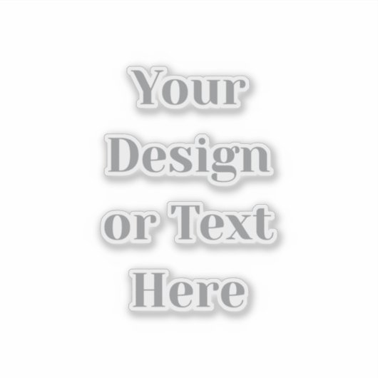 Customizable Your Design or Text Here Personalized Aufkleber (Vorderseite)