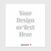 Customizable Your Design or Text Here Personalized Aufkleber (Blatt)