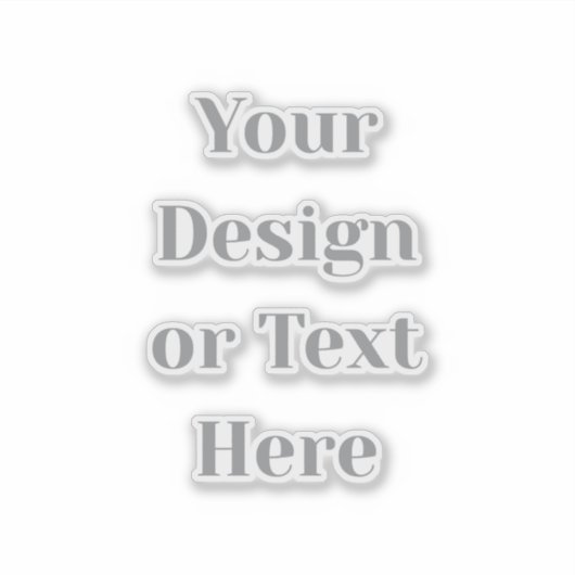 Customizable Your Design or Text Here Personalized Aufkleber (Vorderseite)