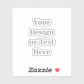 Customizable Your Design or Text Here Personalized Aufkleber (Blatt)