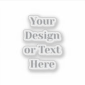 Customizable Your Design or Text Here Personalized Aufkleber (Vorderseite)