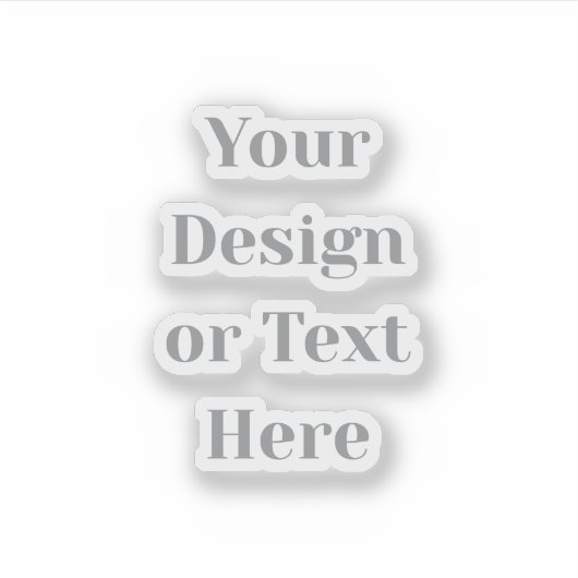 Customizable Your Design or Text Here Personalized Aufkleber (Vorderseite)