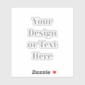 Customizable Your Design or Text Here Personalized Aufkleber (Blatt)