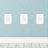 Customizable Your Design or Text Here Personalized Bilderwand Sets (Holzboden)
