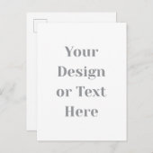Customizable Your Design or Text Here Personalized Einladungspostkarte (Vorne/Hinten)