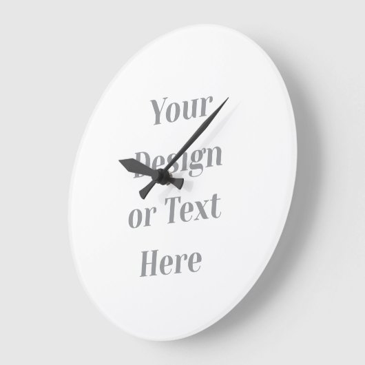 Customizable Your Design or Text Here Personalized Große Wanduhr (Winkel)