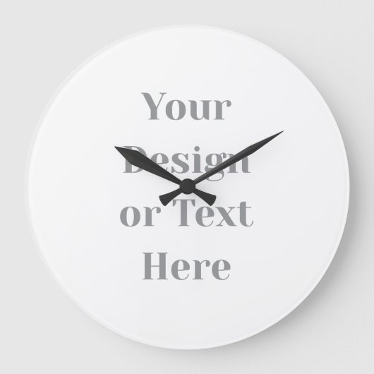 Customizable Your Design or Text Here Personalized Große Wanduhr (Vorderseite)