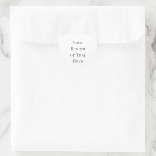 Customizable Your Design or Text Here Personalized Herz-Aufkleber (Tasche)