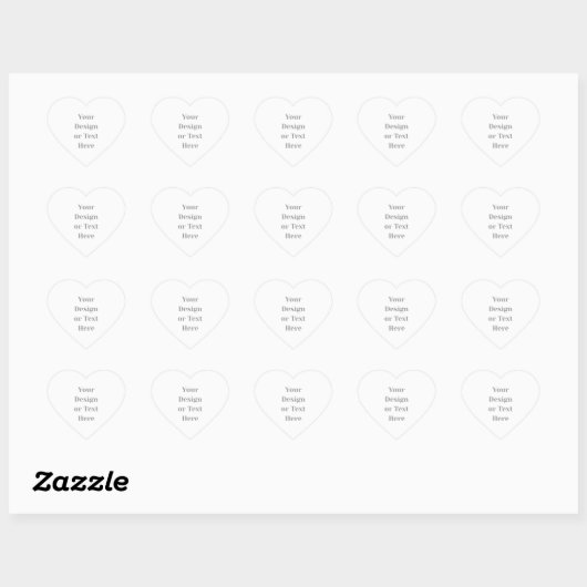 Customizable Your Design or Text Here Personalized Herz-Aufkleber (Blatt)