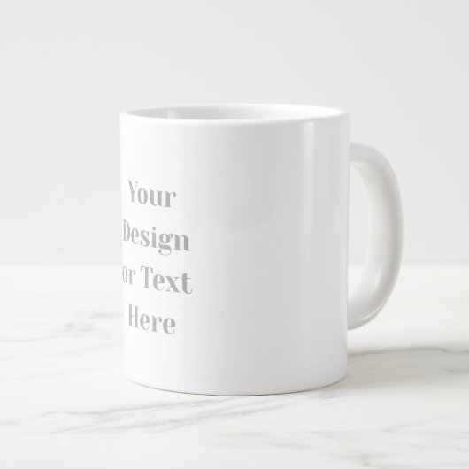 Customizable Your Design or Text Here Personalized Jumbo-Tasse (Vorderseite Rechts)