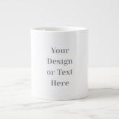 Customizable Your Design or Text Here Personalized Jumbo-Tasse (Vorderseite)