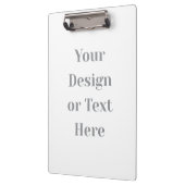 Customizable Your Design or Text Here Personalized Klemmbrett (Links)