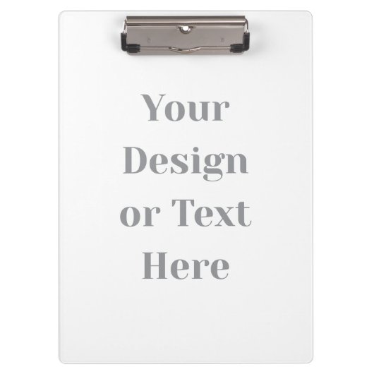 Customizable Your Design or Text Here Personalized Klemmbrett (Vorderseite)