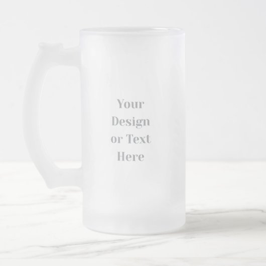Customizable Your Design or Text Here Personalized Mattglas Bierglas (Links)