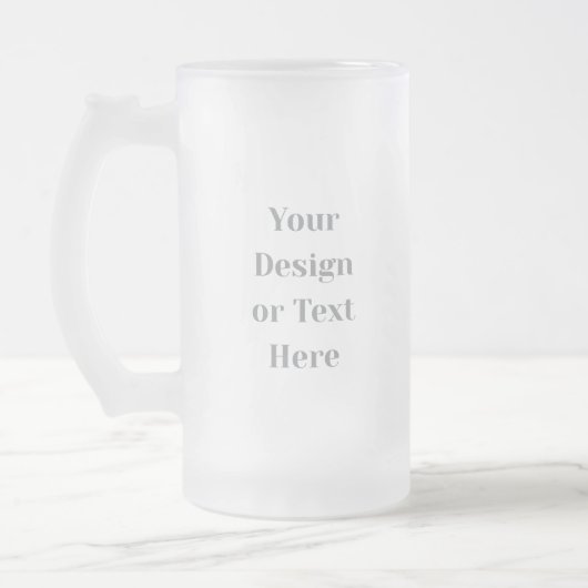 Customizable Your Design or Text Here Personalized Mattglas Bierglas (Links)