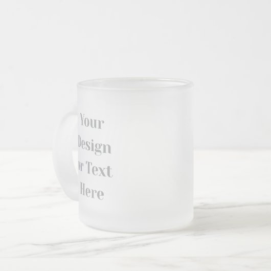 Customizable Your Design or Text Here Personalized Mattglastasse (Vorderseite Links)