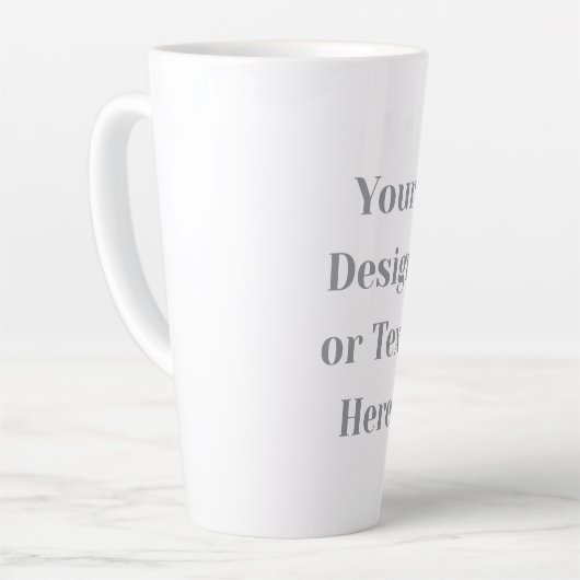 Customizable Your Design or Text Here Personalized Milchtasse (Linke Ecke)