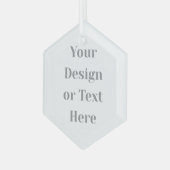 Customizable Your Design or Text Here Personalized Ornament Aus Glas (Vorderseite Links)