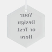 Customizable Your Design or Text Here Personalized Ornament Aus Glas (Rückseite)