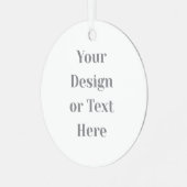 Customizable Your Design or Text Here Personalized Ornament Aus Metall (Vorderseite links)