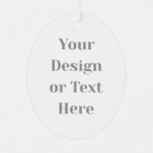 Customizable Your Design or Text Here Personalized Ornament Aus Metall (Vorderseite)