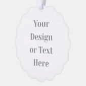Customizable Your Design or Text Here Personalized Ornament Karte (Links)