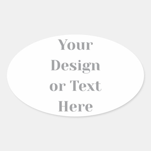 Customizable Your Design or Text Here Personalized Ovaler Aufkleber (Vorderseite)
