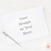 Customizable Your Design or Text Here Personalized Ovaler Aufkleber (Umschlag)
