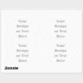 Customizable Your Design or Text Here Personalized Ovaler Aufkleber (Blatt)