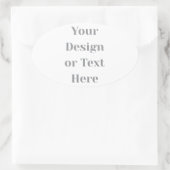 Customizable Your Design or Text Here Personalized Ovaler Aufkleber (Tasche)