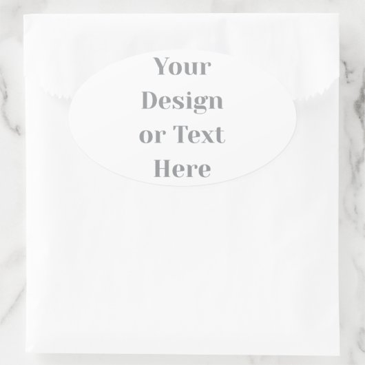 Customizable Your Design or Text Here Personalized Ovaler Aufkleber (Tasche)