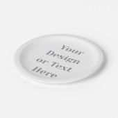 Customizable Your Design or Text Here Personalized Pappteller (Schrägansicht)
