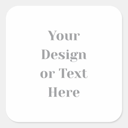 Customizable Your Design or Text Here Personalized Quadratischer Aufkleber (Vorderseite)