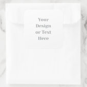 Customizable Your Design or Text Here Personalized Quadratischer Aufkleber (Tasche)