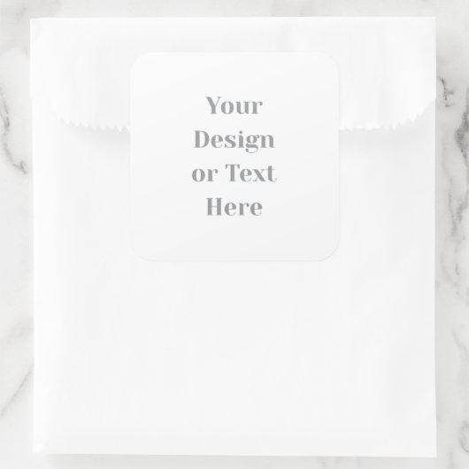 Customizable Your Design or Text Here Personalized Quadratischer Aufkleber (Tasche)