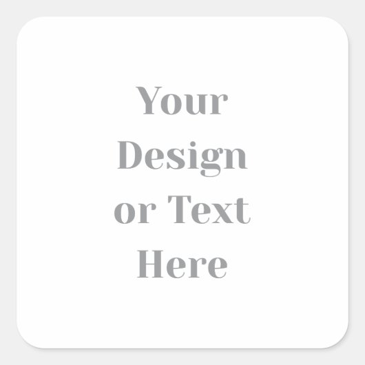 Customizable Your Design or Text Here Personalized Quadratischer Aufkleber (Vorderseite)