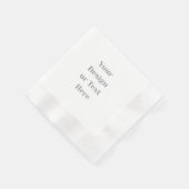 Customizable Your Design or Text Here Personalized Serviette (Ecke)