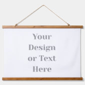 Customizable Your Design or Text Here Personalized Wandteppich Mit Holzrahmen (Vorne)