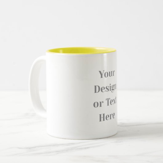 Customizable Your Design or Text Here Personalized Zweifarbige Tasse (Vorderseite Links)