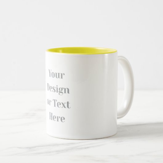 Customizable Your Design or Text Here Personalized Zweifarbige Tasse (VorderseiteRechts)