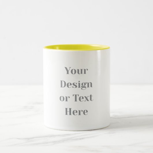 Customizable Your Design or Text Here Personalized Zweifarbige Tasse (Mittel)