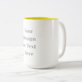 Customizable Your Design or Text Here Personalized Zweifarbige Tasse (VorderseiteRechts)