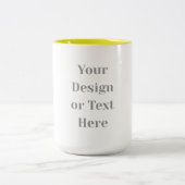 Customizable Your Design or Text Here Personalized Zweifarbige Tasse (Mittel)